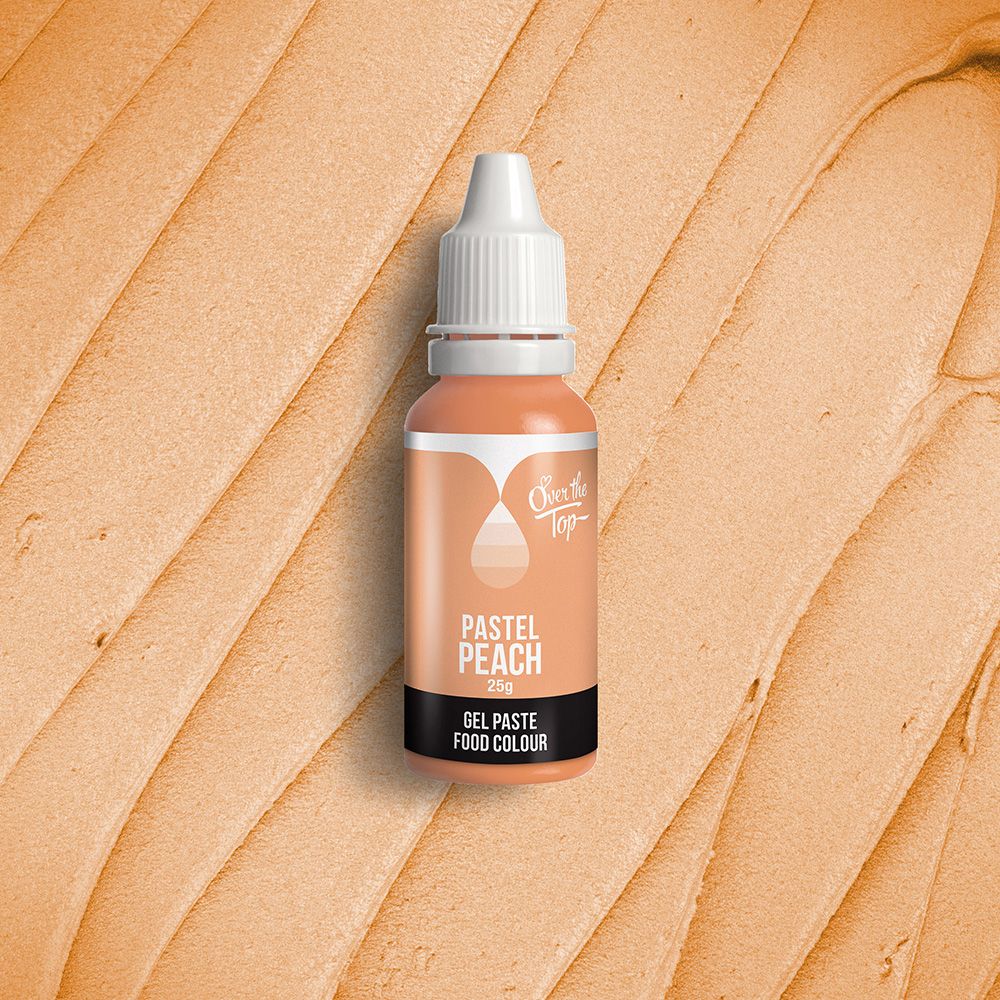 Over The Top Gel Pastel Food Colour Peach 25g