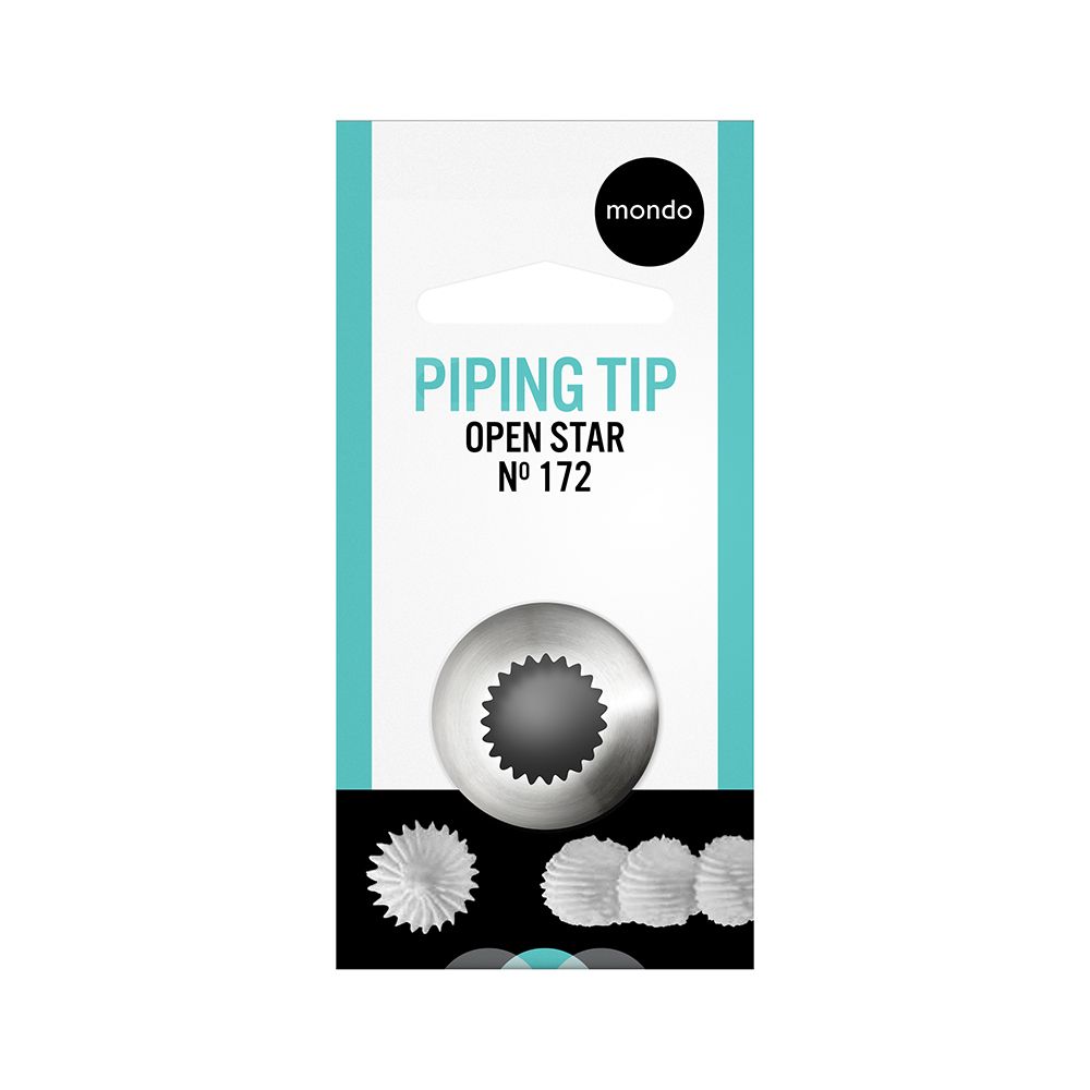 Mondo No. 172 Stainless Steel Open Star Piping Tip