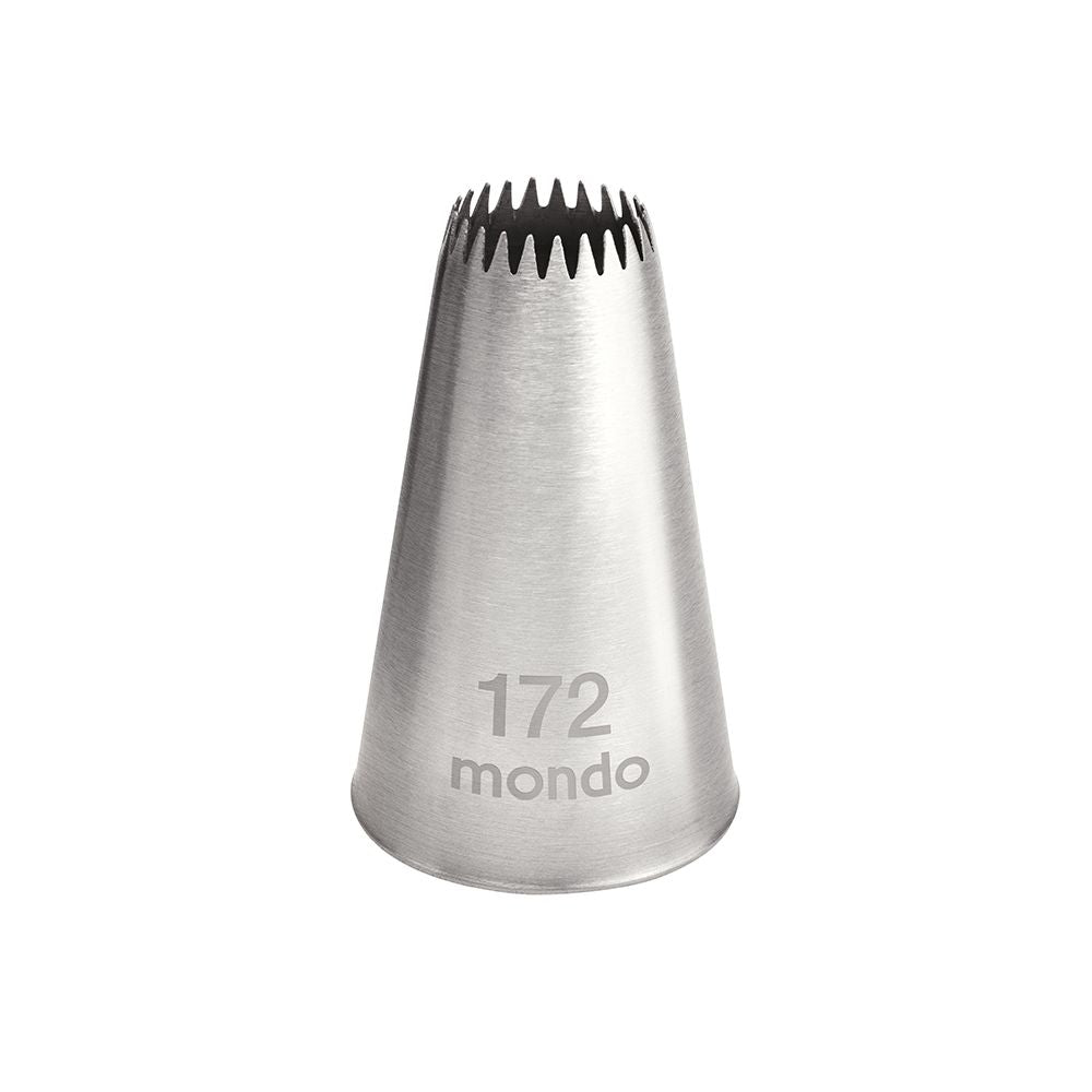 Mondo No. 172 Stainless Steel Open Star Piping Tip