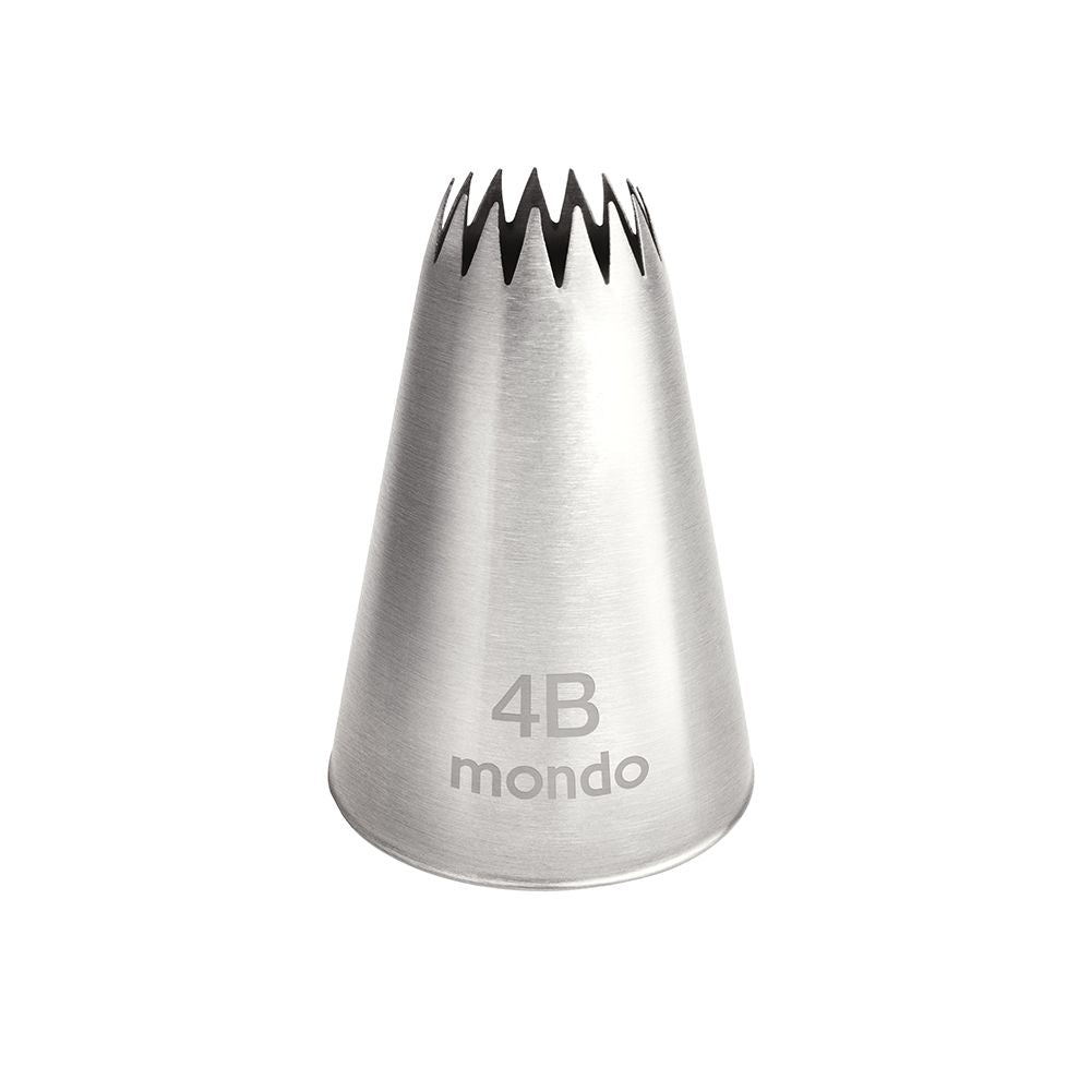 Mondo No. 4B Stainless Steel Open Star Piping Tip