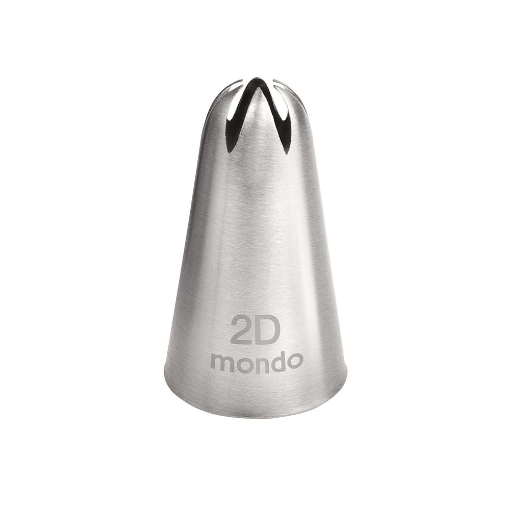 Mondo No. 2D Stainless Steel Drop Flower Piping Tip