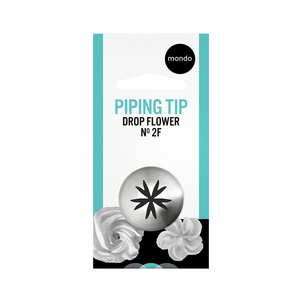 Mondo No. 2F Stainless Steel Drop Flower Piping Tip