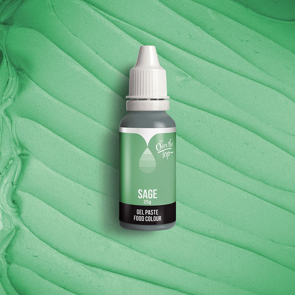 Over The Top Gel Food Colour Sage 25g