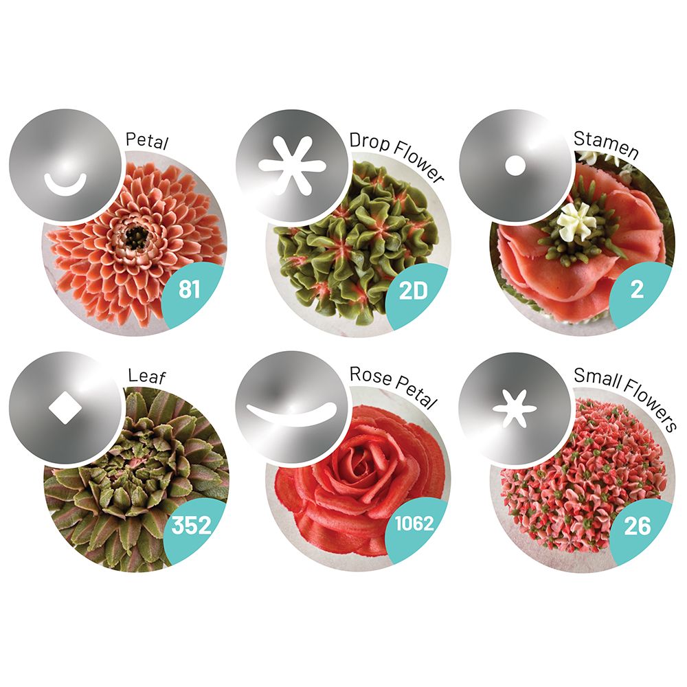 Mondo Flower Piping Set 10 Piece