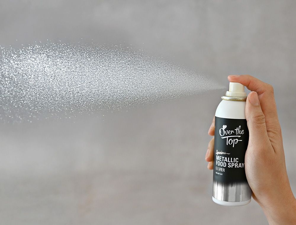 Over The Top Metallic Food Spray Silver 48g