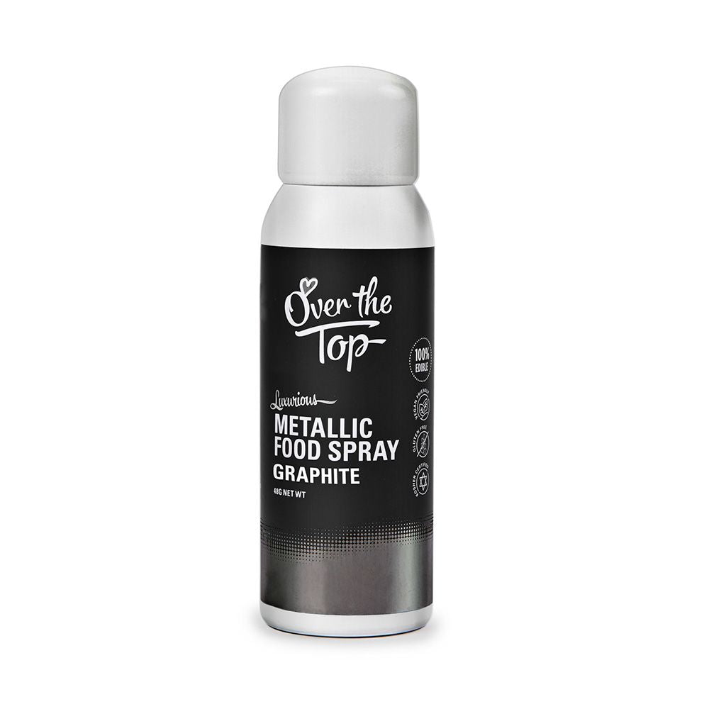 Over The Top Metallic Food Spray Graphite 48g
