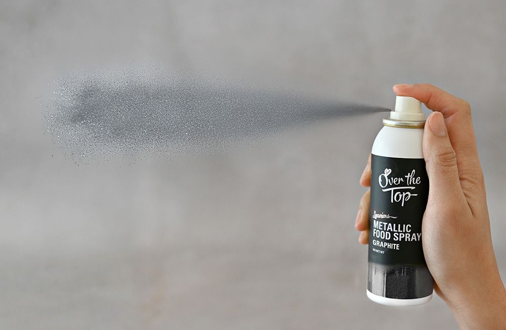 Over The Top Metallic Food Spray Graphite 48g