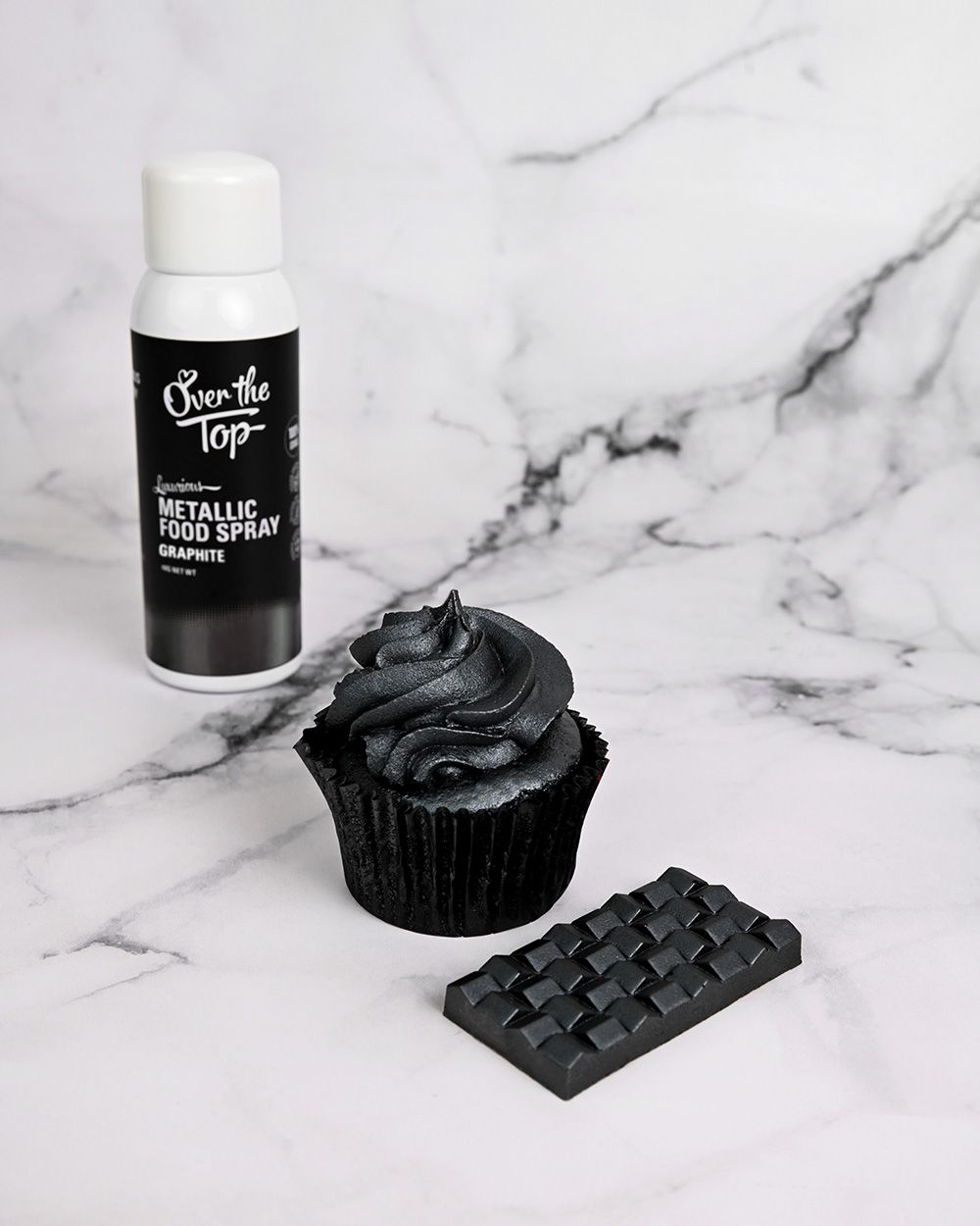 Over The Top Metallic Food Spray Graphite 48g