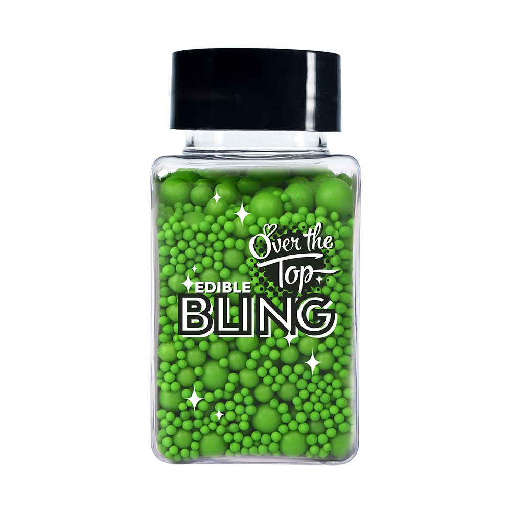 Over The Top Bling Sprinkles Leaf Green Medley 65g