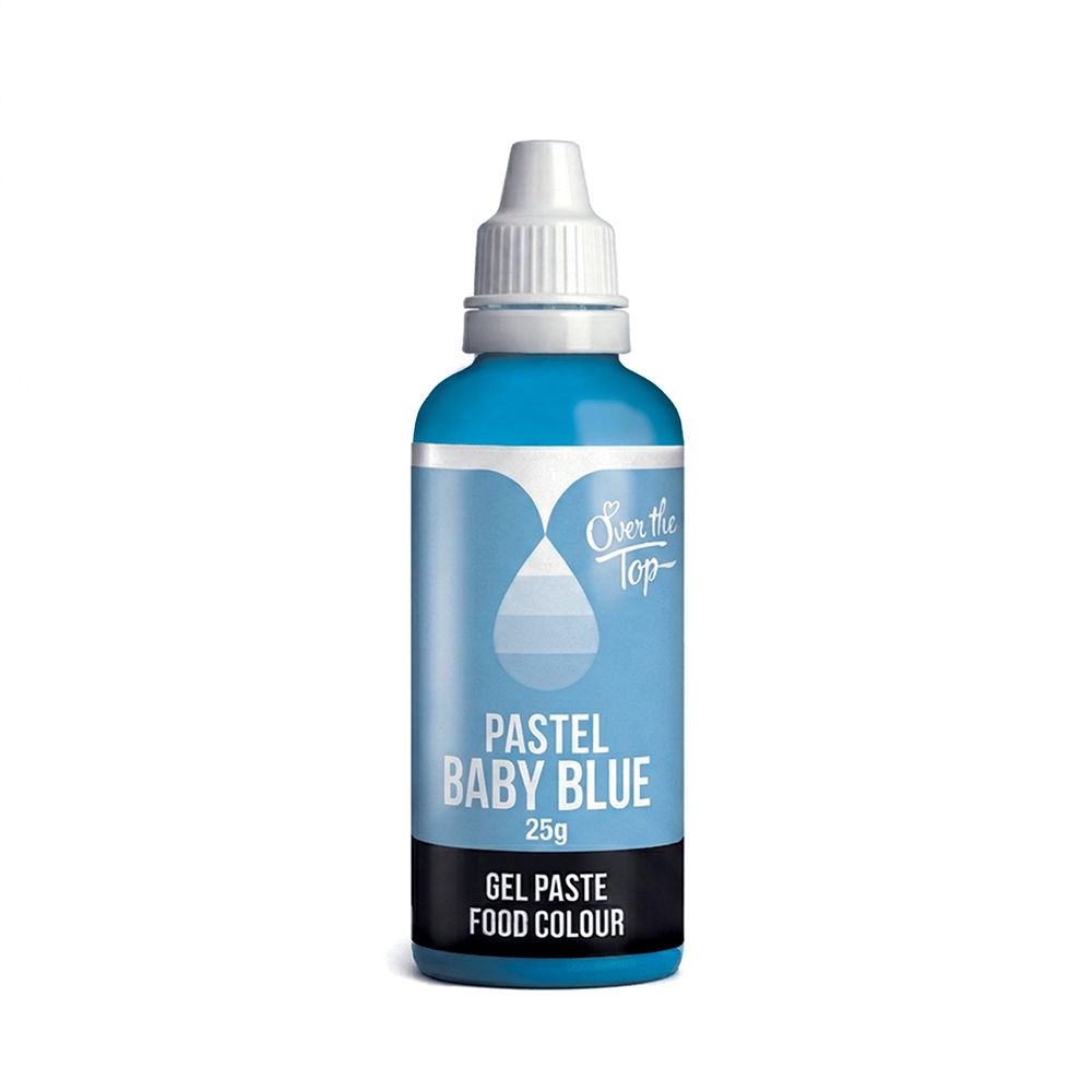 Over The Top Pastel Gel Food Colour Baby Blue 80g