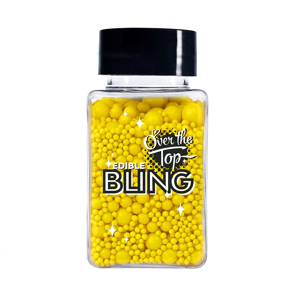 Over The Top Bling Sprinkles Bright Yellow Medley 65g