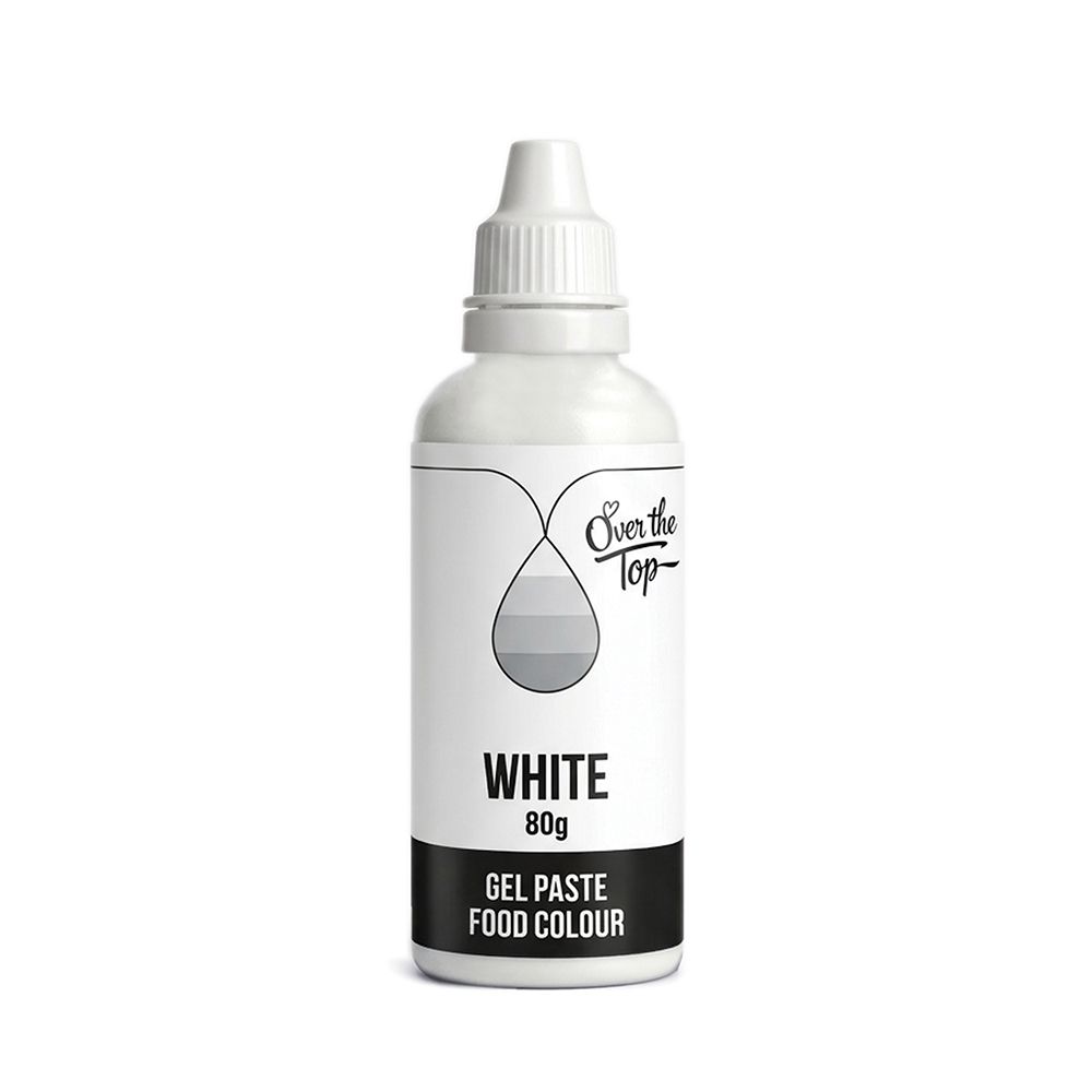 Over The Top Gel Food Colour White 80g