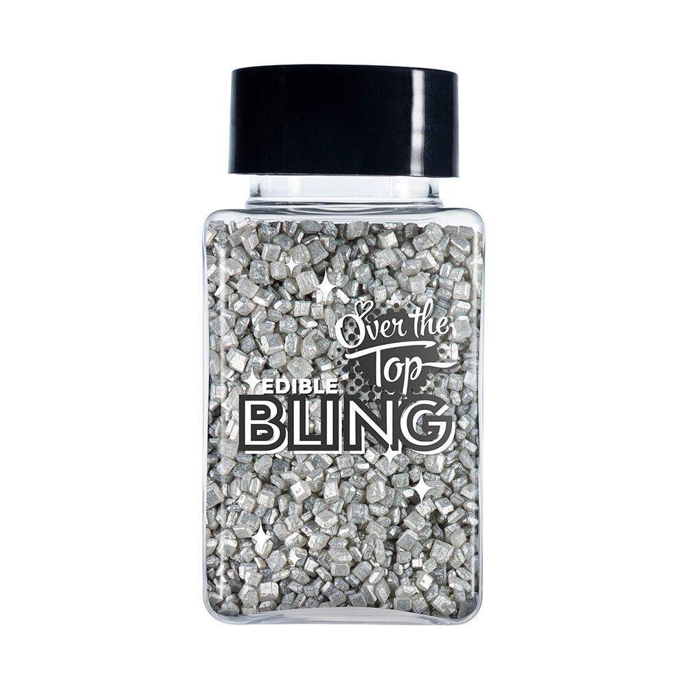 Over The Top Bling Sanding Sugar Pearl Silver 80g
