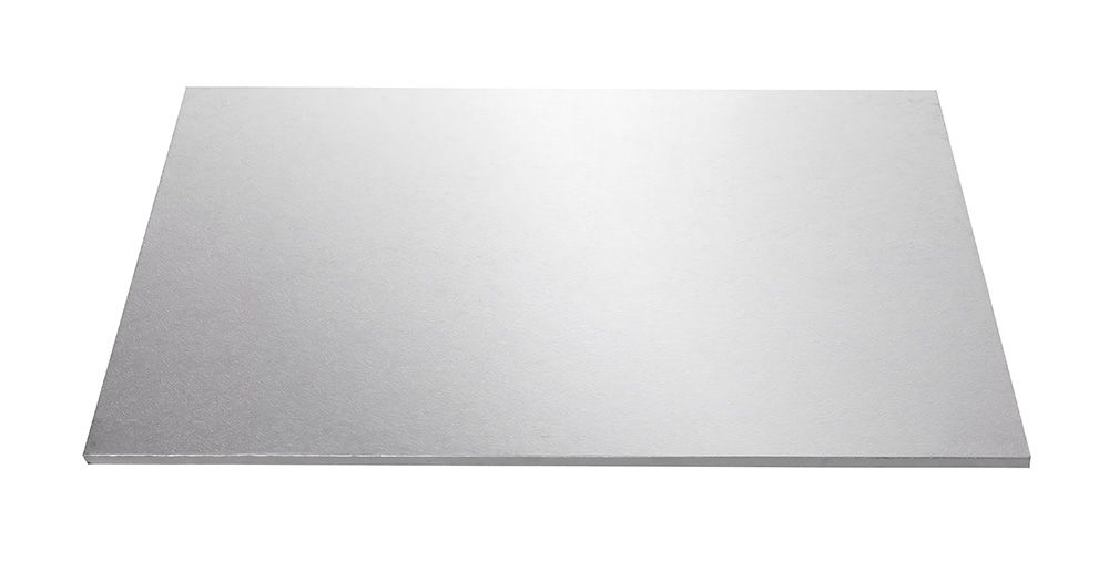 Mondo Cake Board Rectangle Silver 12 x 18in