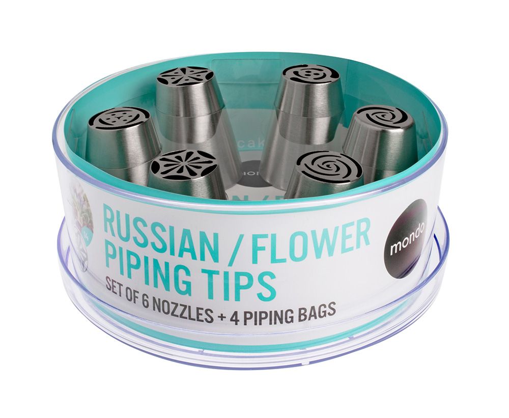 Mondo Russian Flower Piping Tip Set 10 Piece