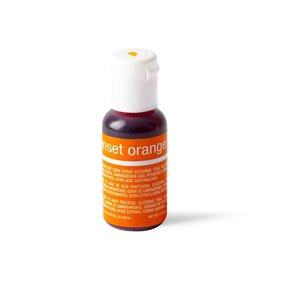Chefmaster Liqua-Gel Sunset Orange 0.7oz