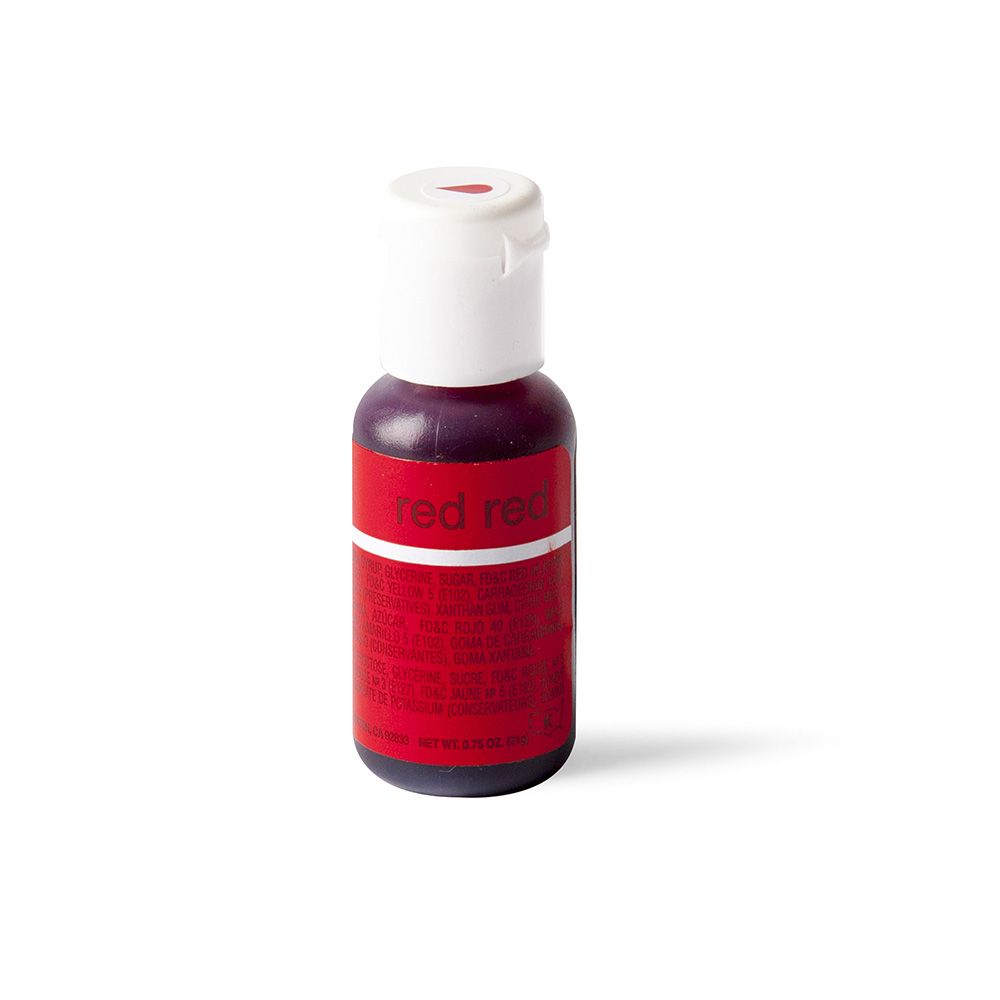 Chefmaster Liqua-Gel Red Red 0.7oz