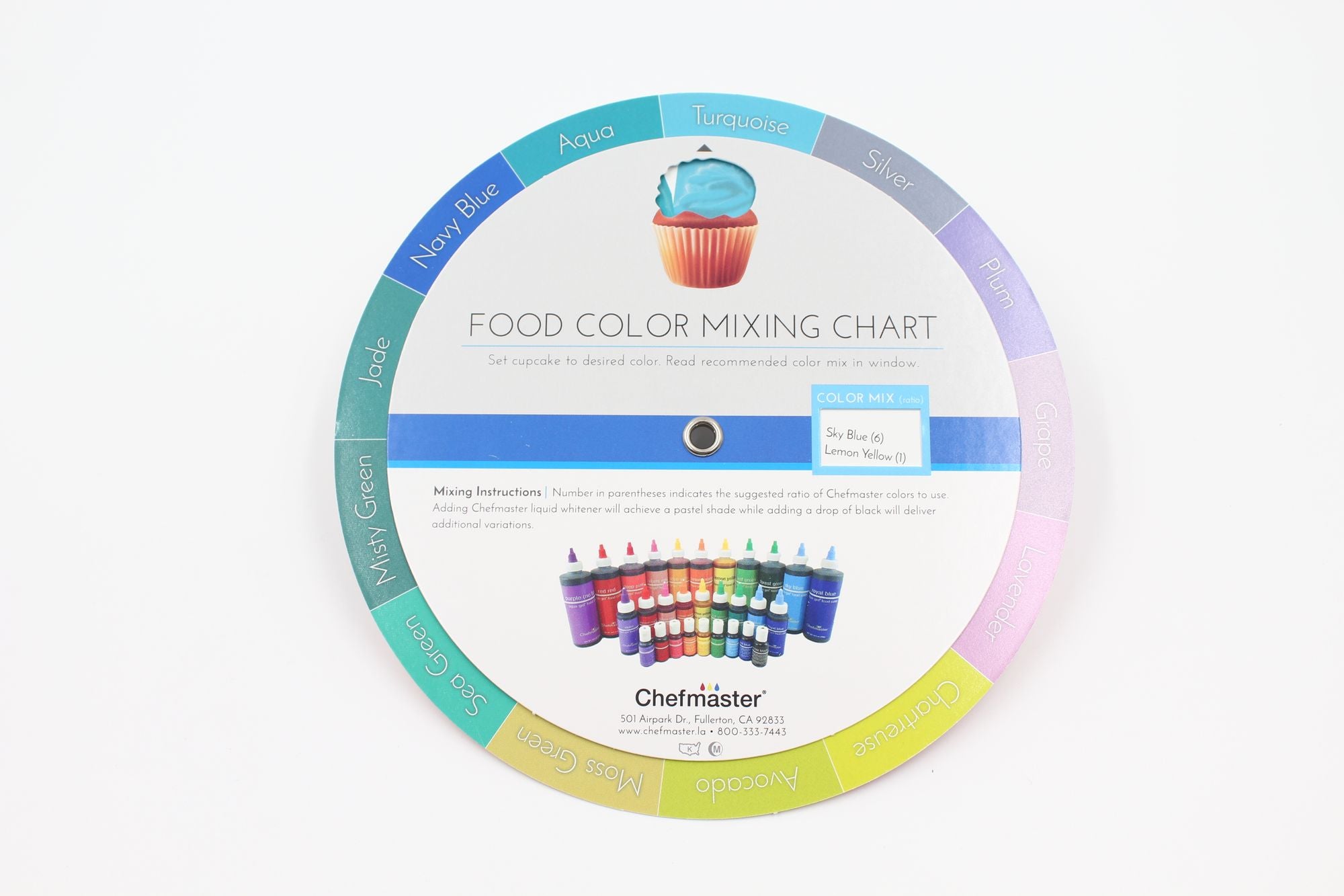 Chefmaster Mixing Guide Colour Wheel