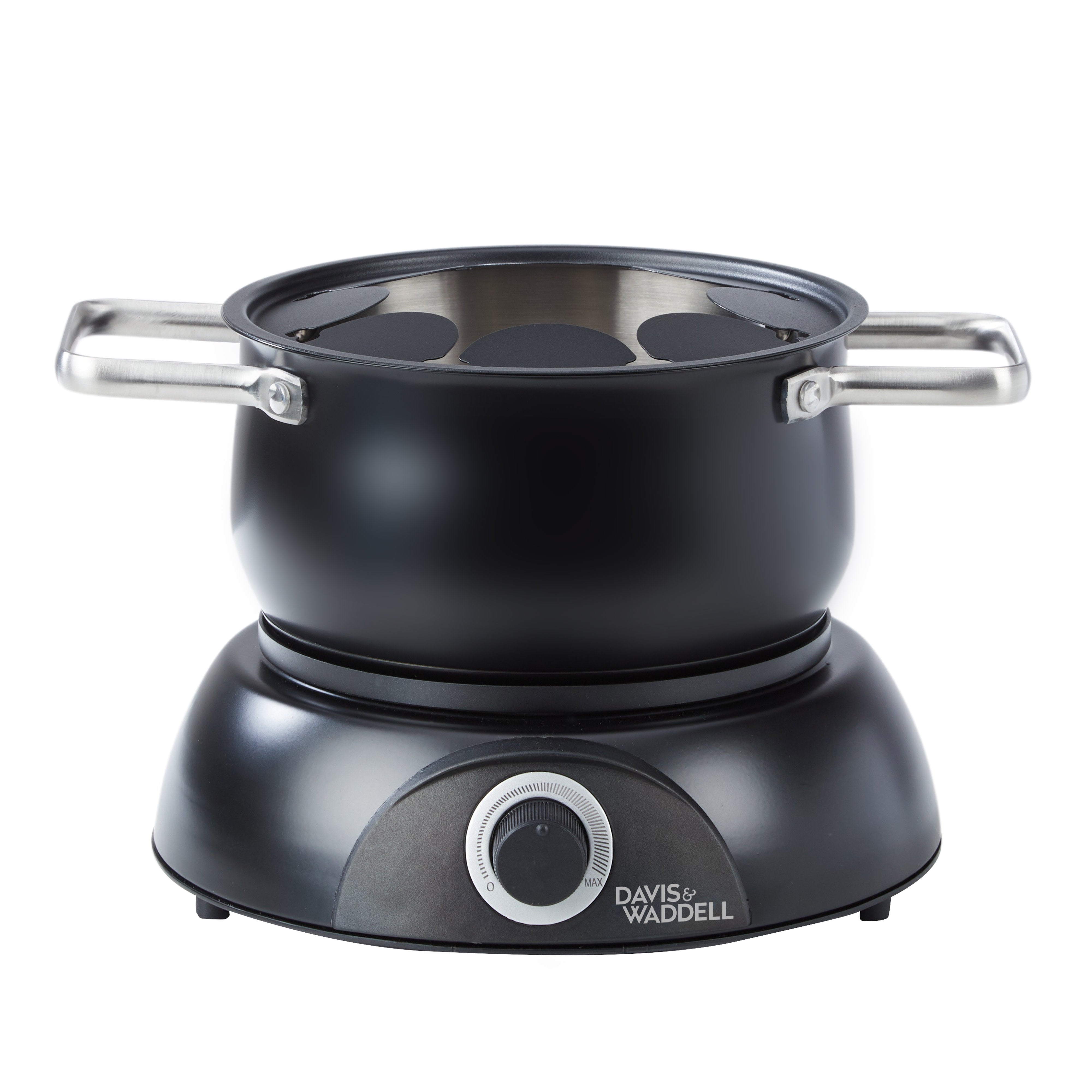 Davis & Waddell Electric Fondue 11 Piece Set Matte Black