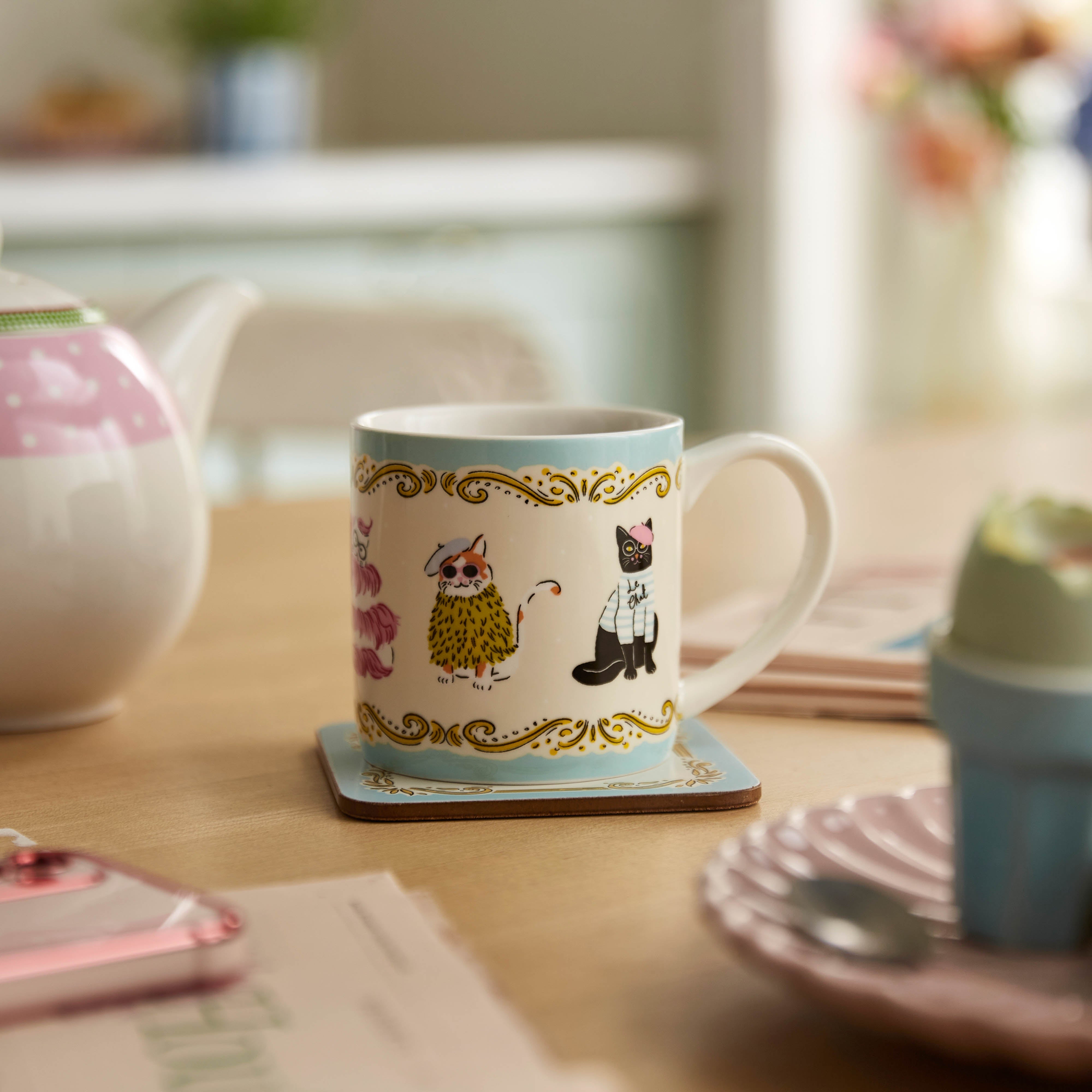 Ulster Weavers Cool Cats New Bone China Mug Multi-Coloured
