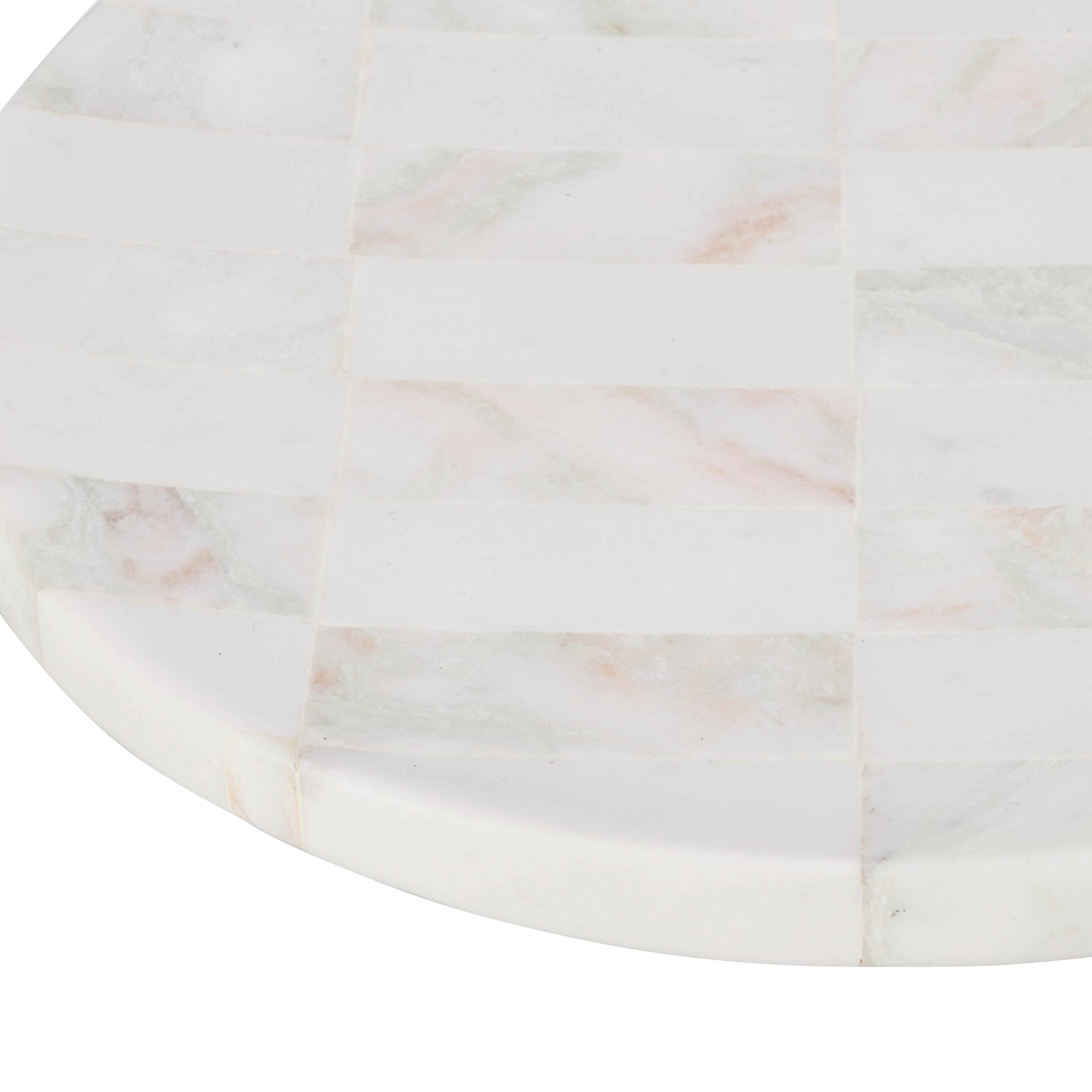 Amalfi Sachi Check Tray White & Green
