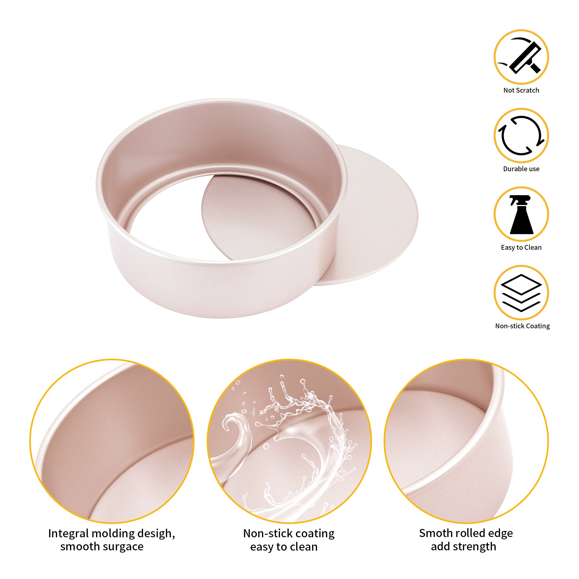 CHEFMADE Round Cake Pan with Loose Base 17cm (WK9052)