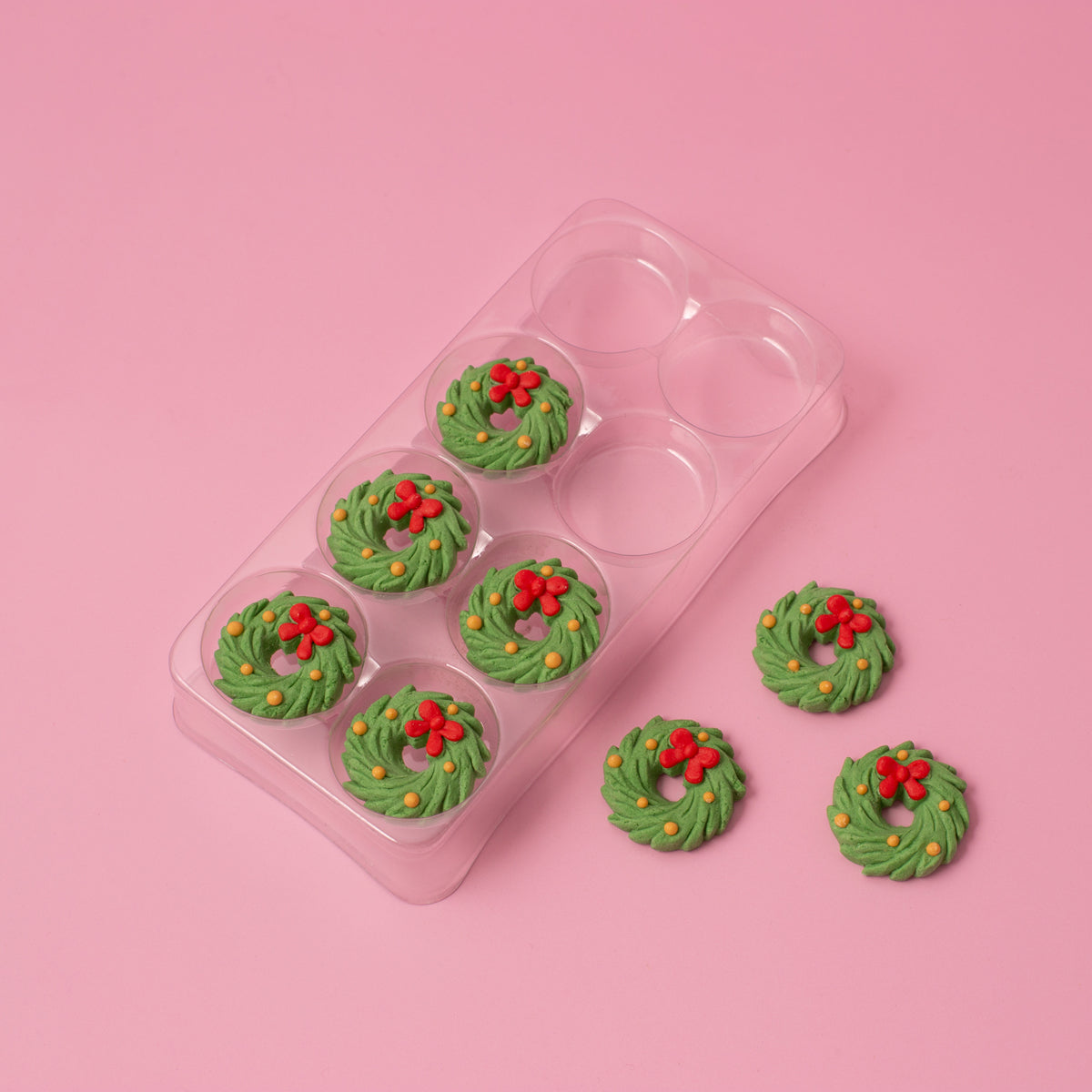 Sprinks Icing Decorations Christmas Wreaths 8 Piece