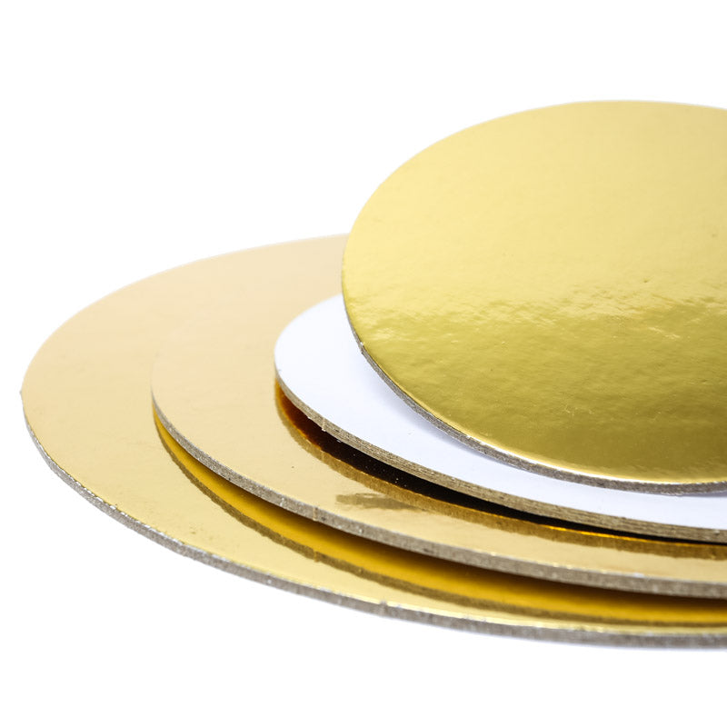 Bake Group Foil Cake Card Board Round Gold 12in