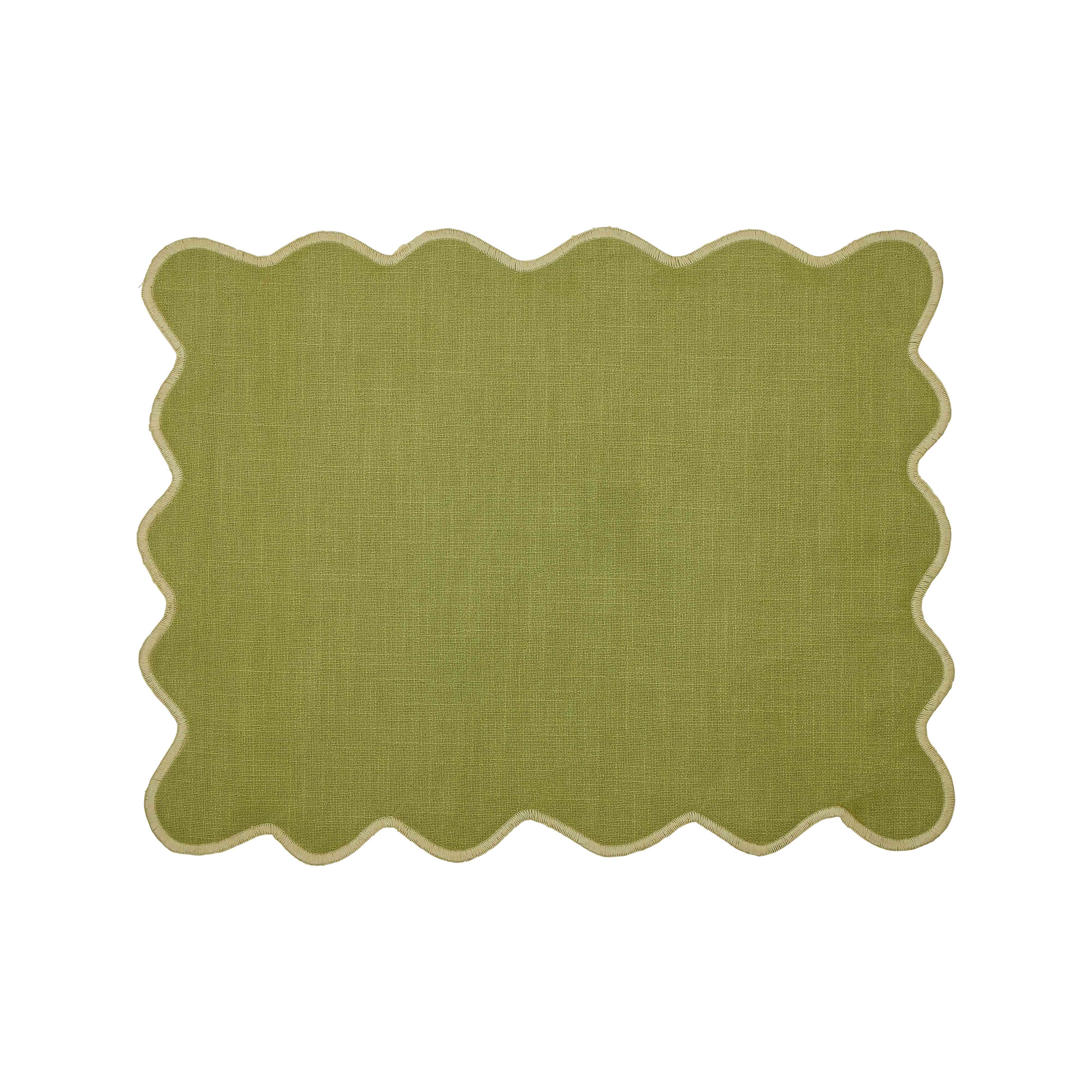Emporium Neo Scalloped Placemat Green & Lime