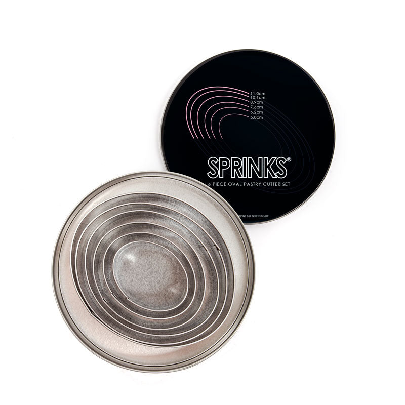 Sprinks Oval Stainless Pastry Cutter Set 6 Piece