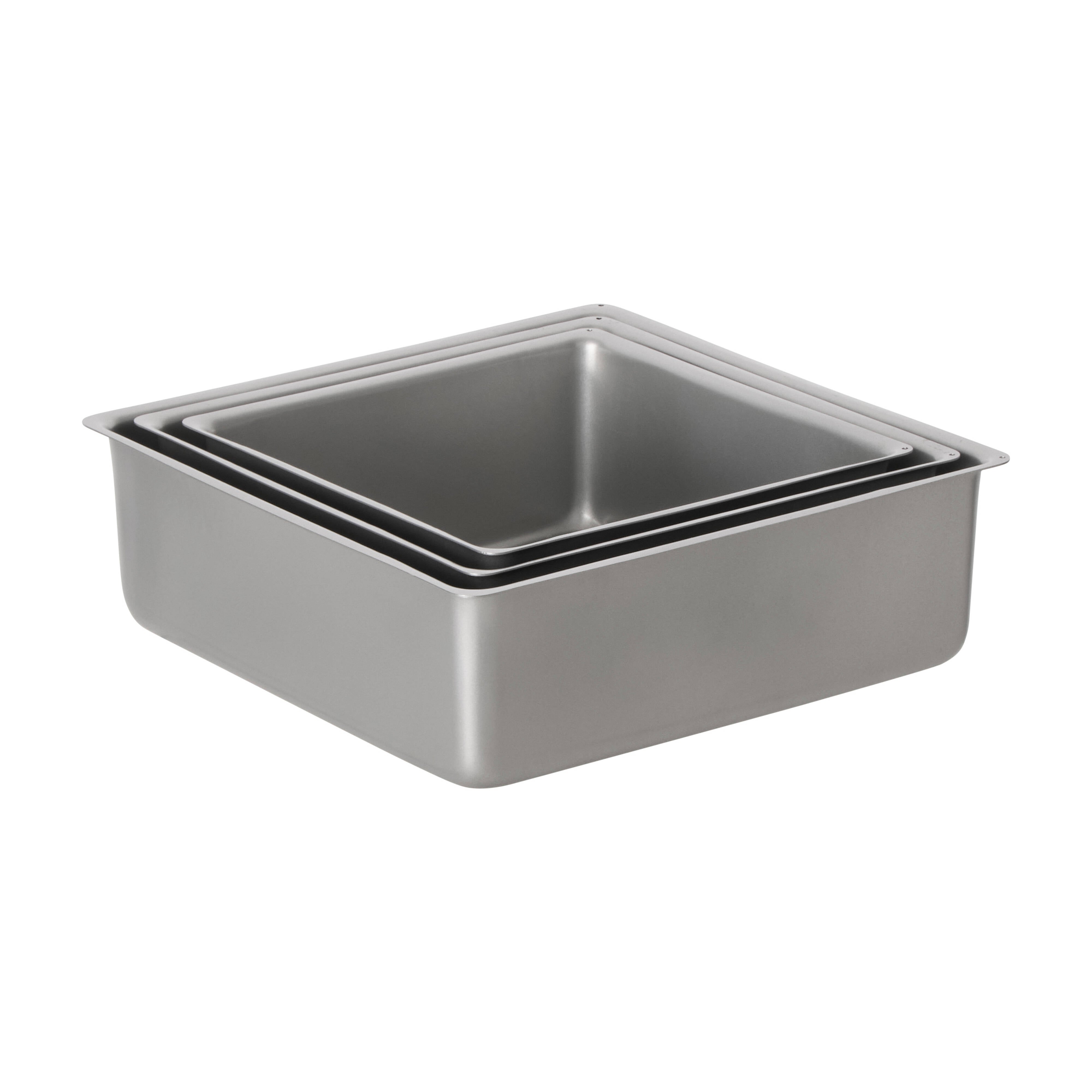 Davis & Waddell Non-Stick Square Cake Pan 3 Piece Set Cream
