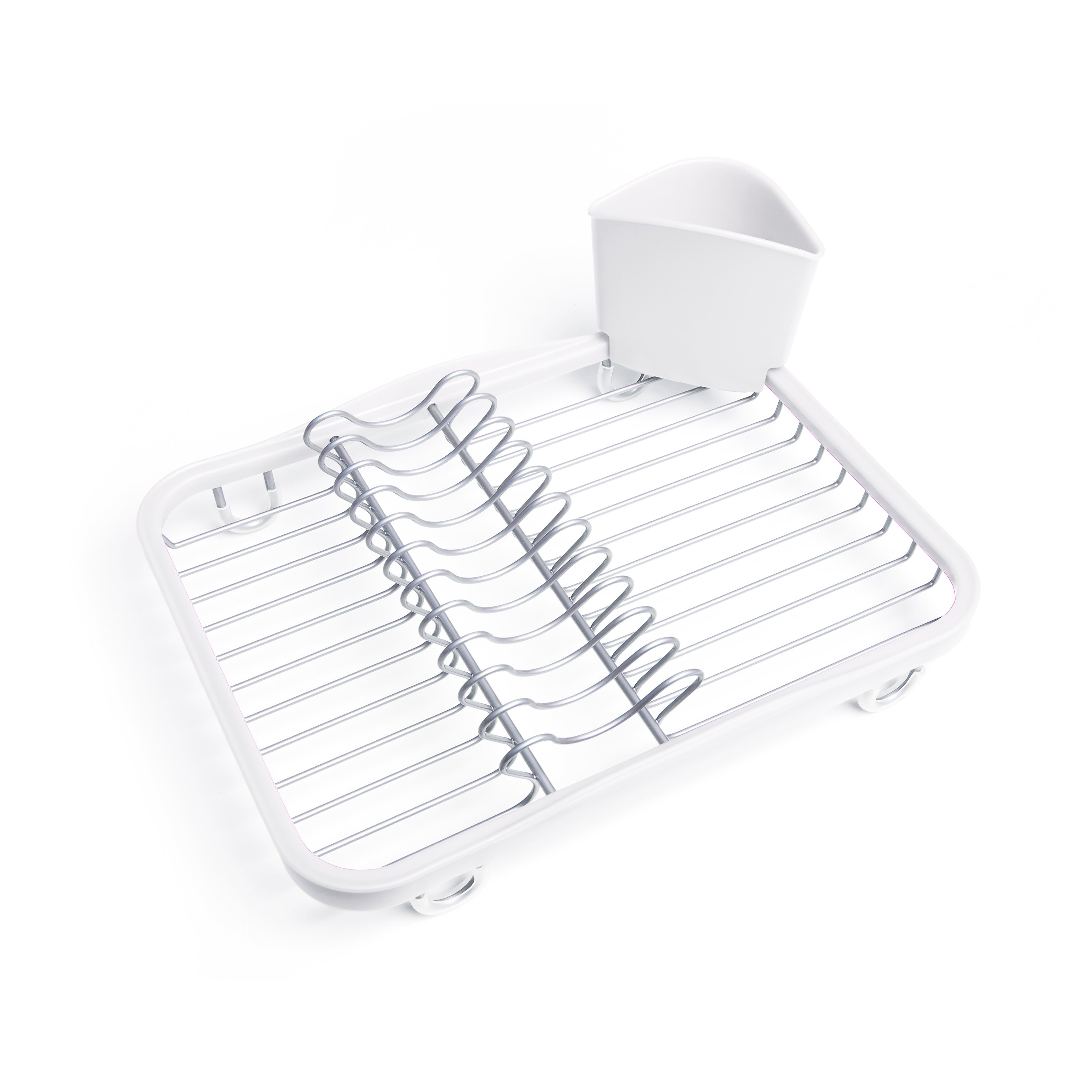 Umbra Sinkin Dish Rack White & Nickel