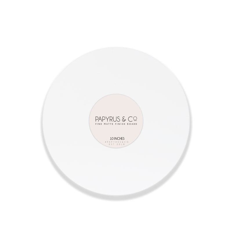 Papyrus Matte Masonite Cake Board Round White 10in