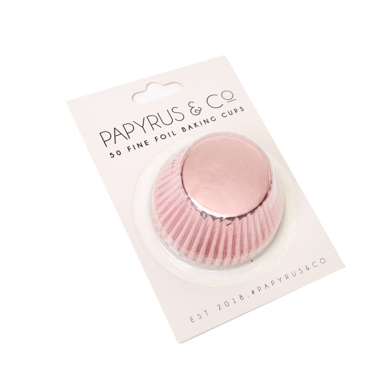 Papyrus Medium Foil Baking Cups Base Pastel Pink 44mm 50 Pack