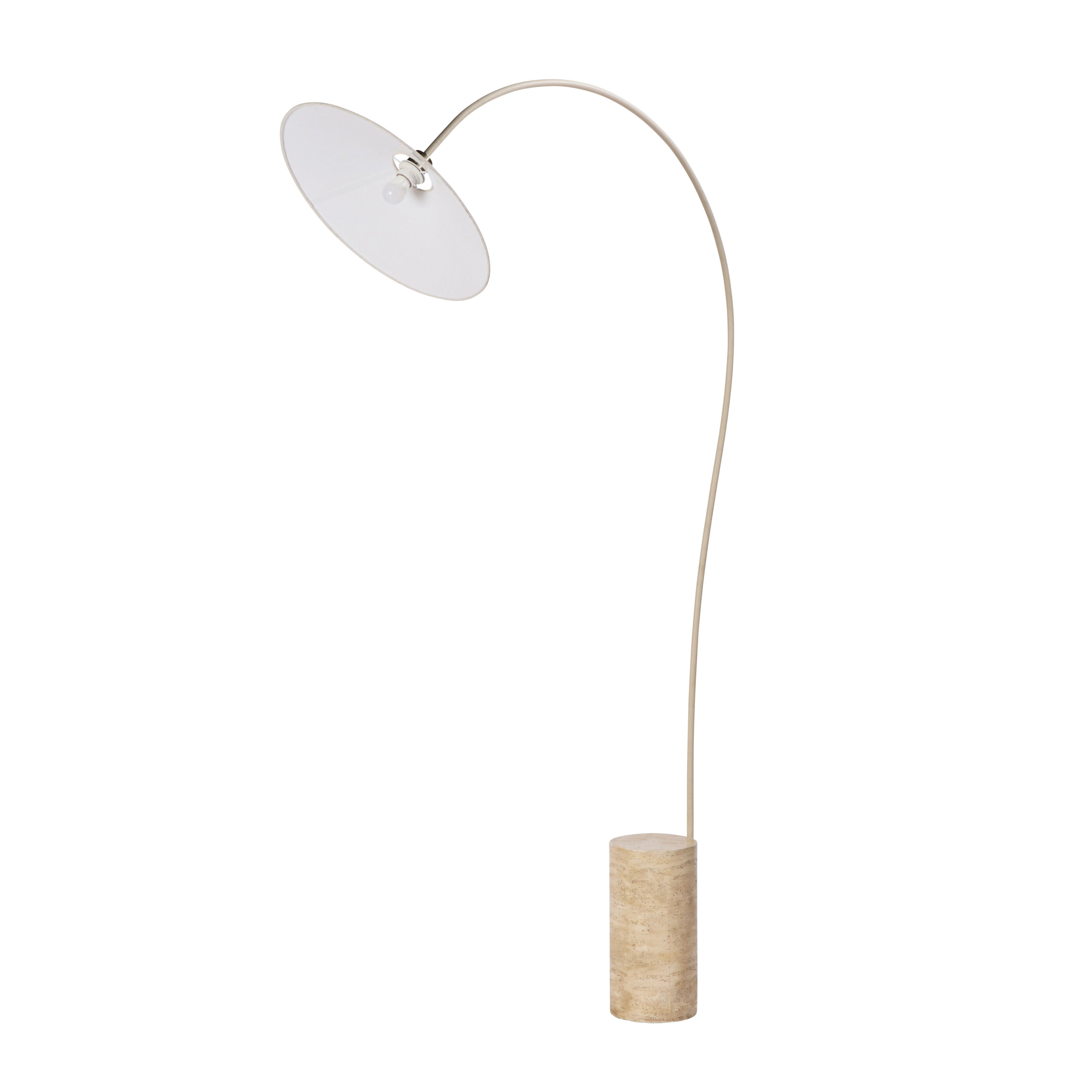 Amalfi Serra Floor Lamp Beige & Antique Brass