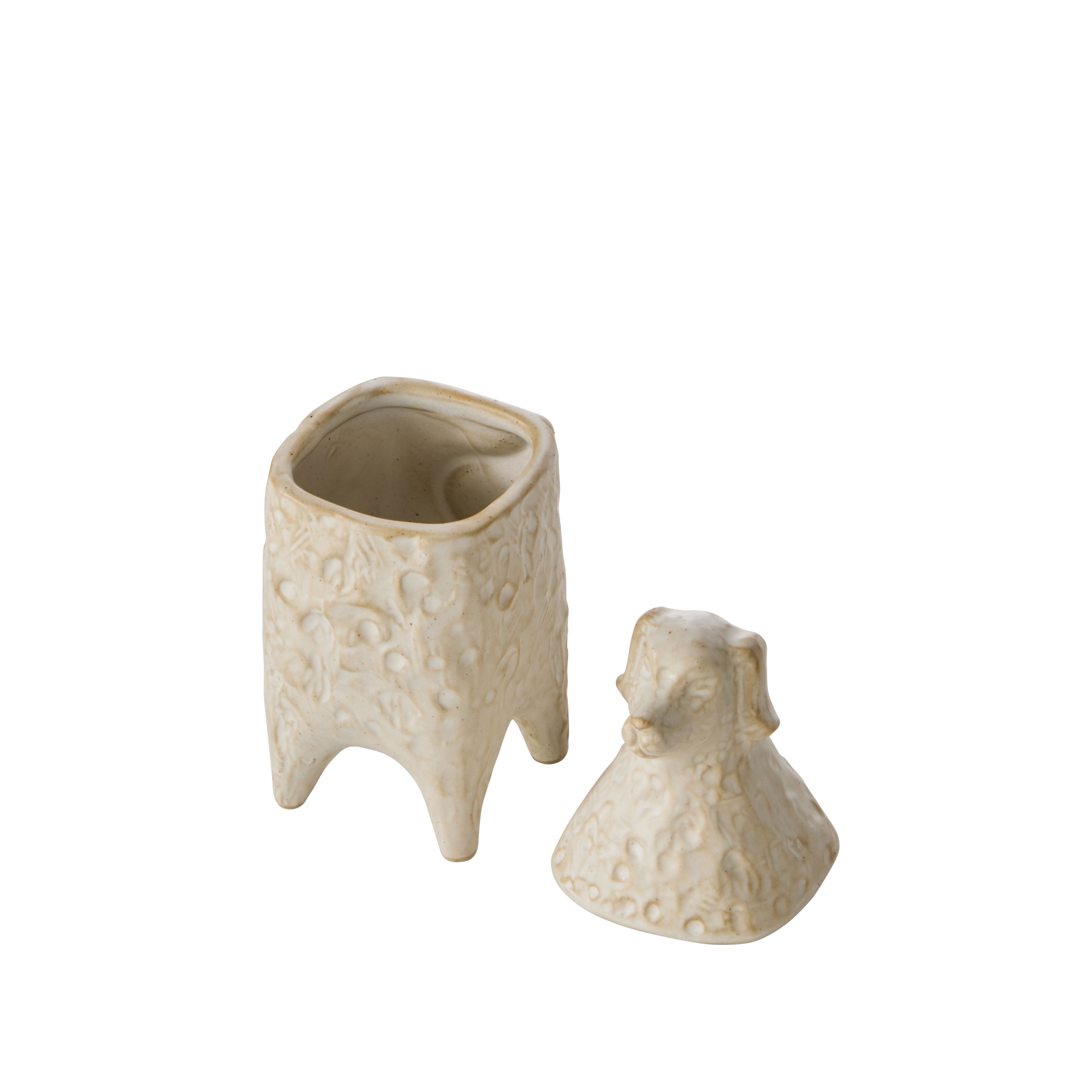 Amalfi Ari Dog Jar Off White Reactive