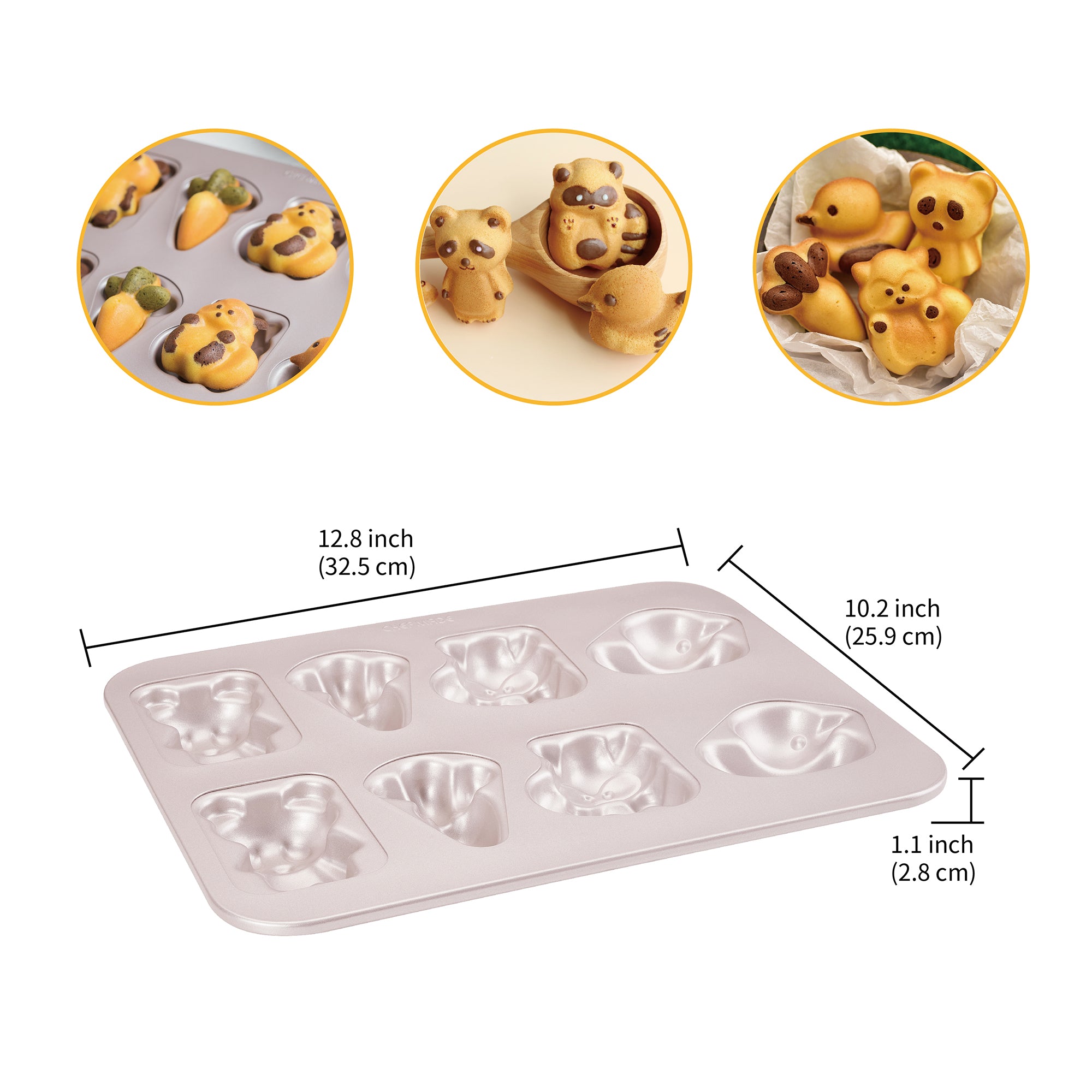 CHEFMADE Mixed Shapes Cake Pan 8 Cup (WK9319)