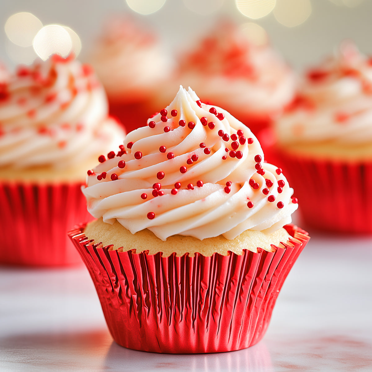 Papyrus Standard Foil Baking Cups Base Red 50mm 50 Pack