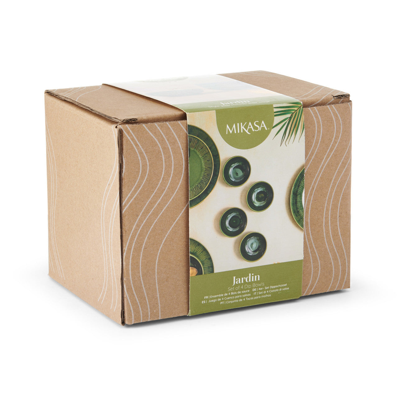 Mikasa Jardin Stoneware Dip Bowl Set 4 Piece 10cm (Green)