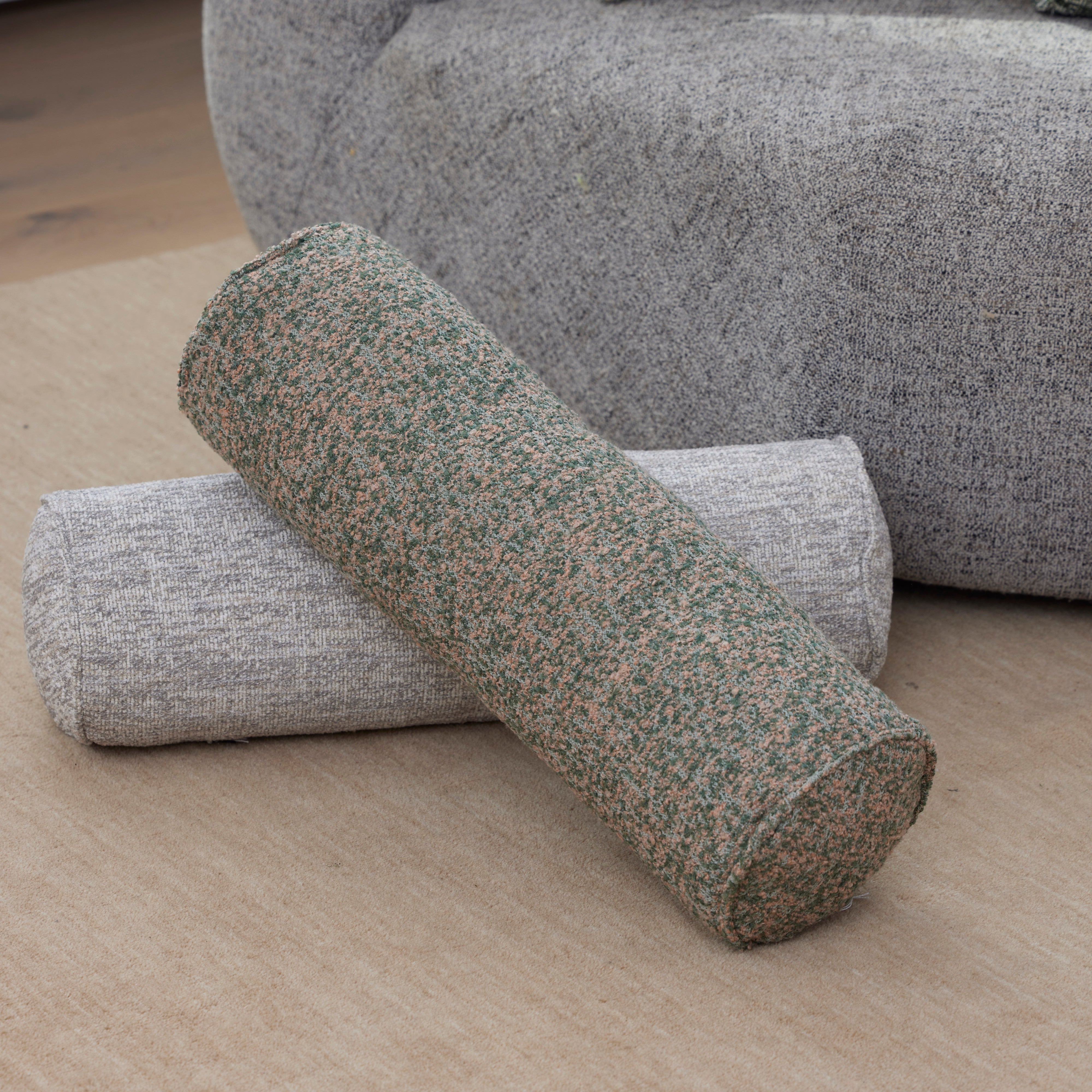 Amalfi Koba Boucle Bolster Cushion Grey Multi-Coloured