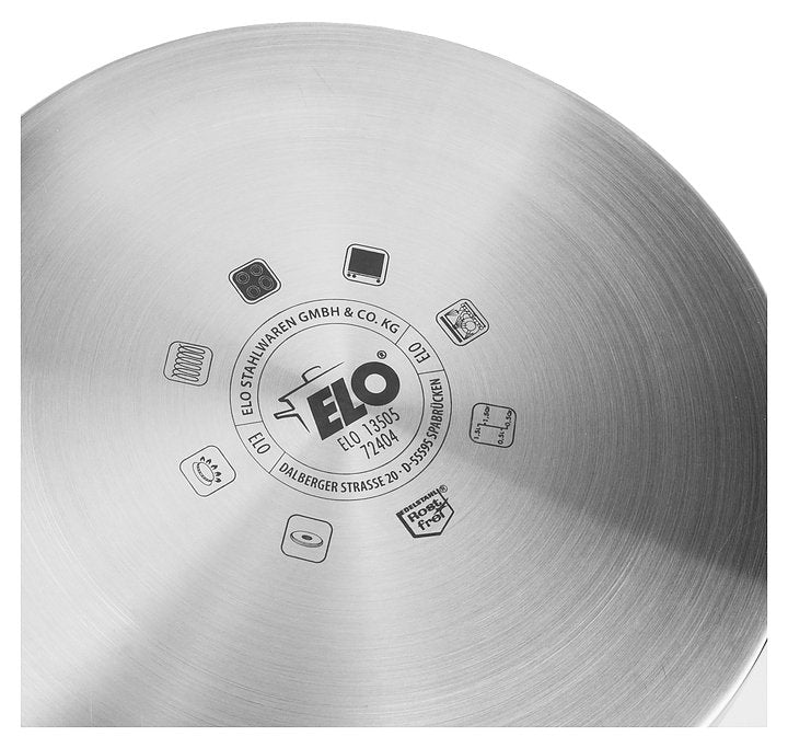 Elo Silicano+ Stainless Steel High Casserole with Glass Lid – 24cm