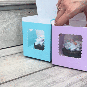 Papyrus Scalloped Single Cupcake Box White 6 Pack