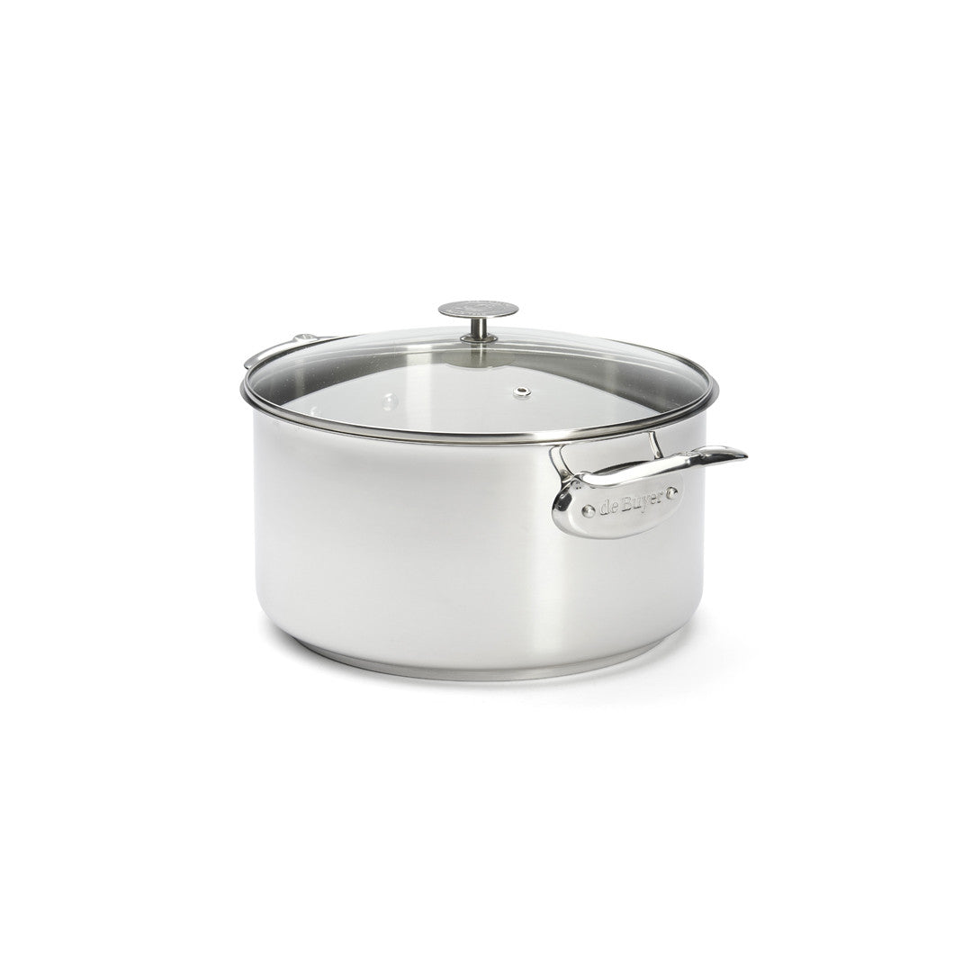de Buyer Milady Stainless Steel Stewpot with Glass Lid 28cm