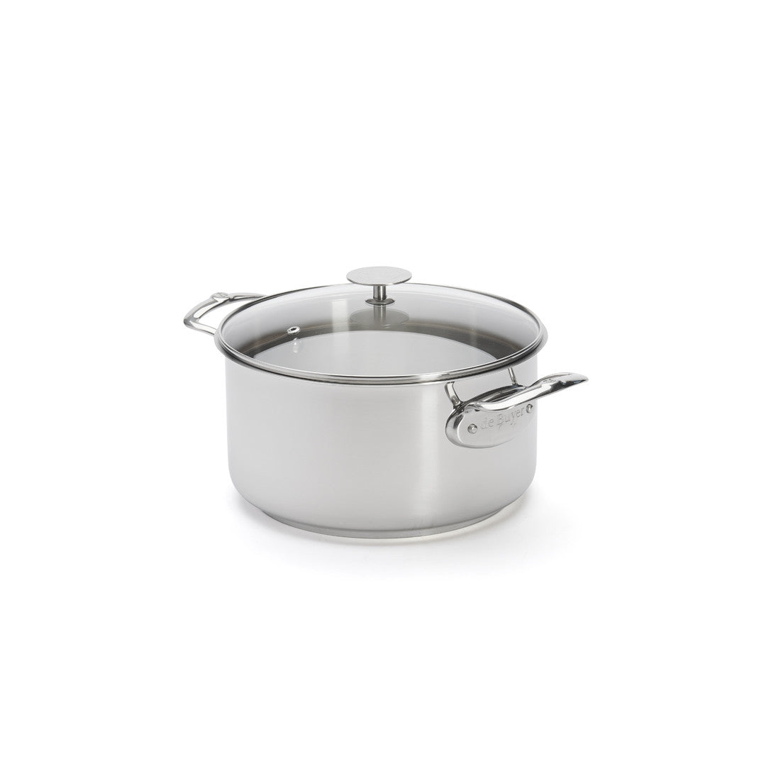 de Buyer Milady Stainless Steel Stewpot with Glass Lid 24cm