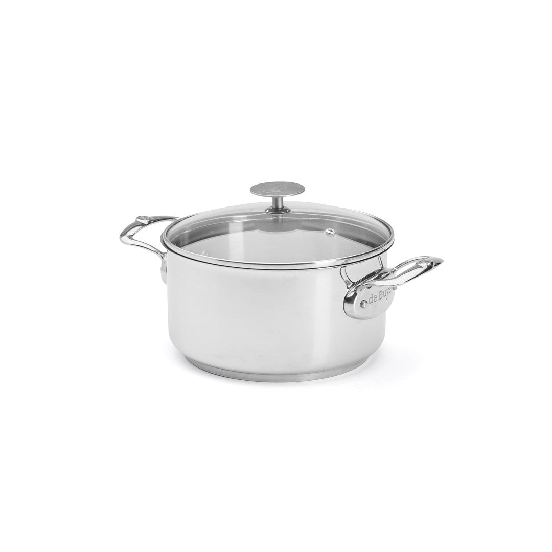 de Buyer Milady Stainless Steel Stewpot with Glass Lid 20cm