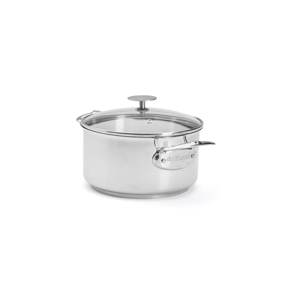 de Buyer Milady Stainless Steel Stewpot with Glass Lid 20cm