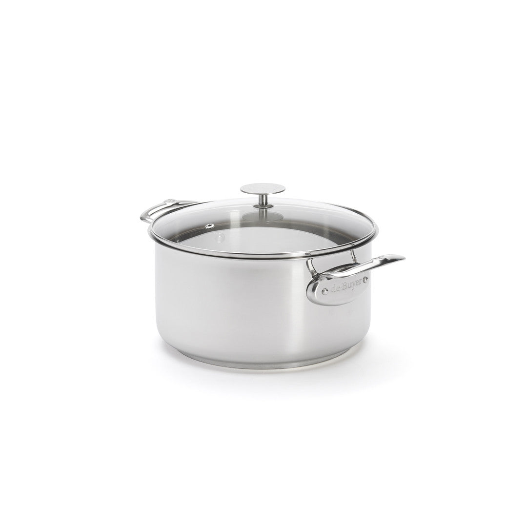 de Buyer Milady Stainless Steel Stewpot with Glass Lid 24cm