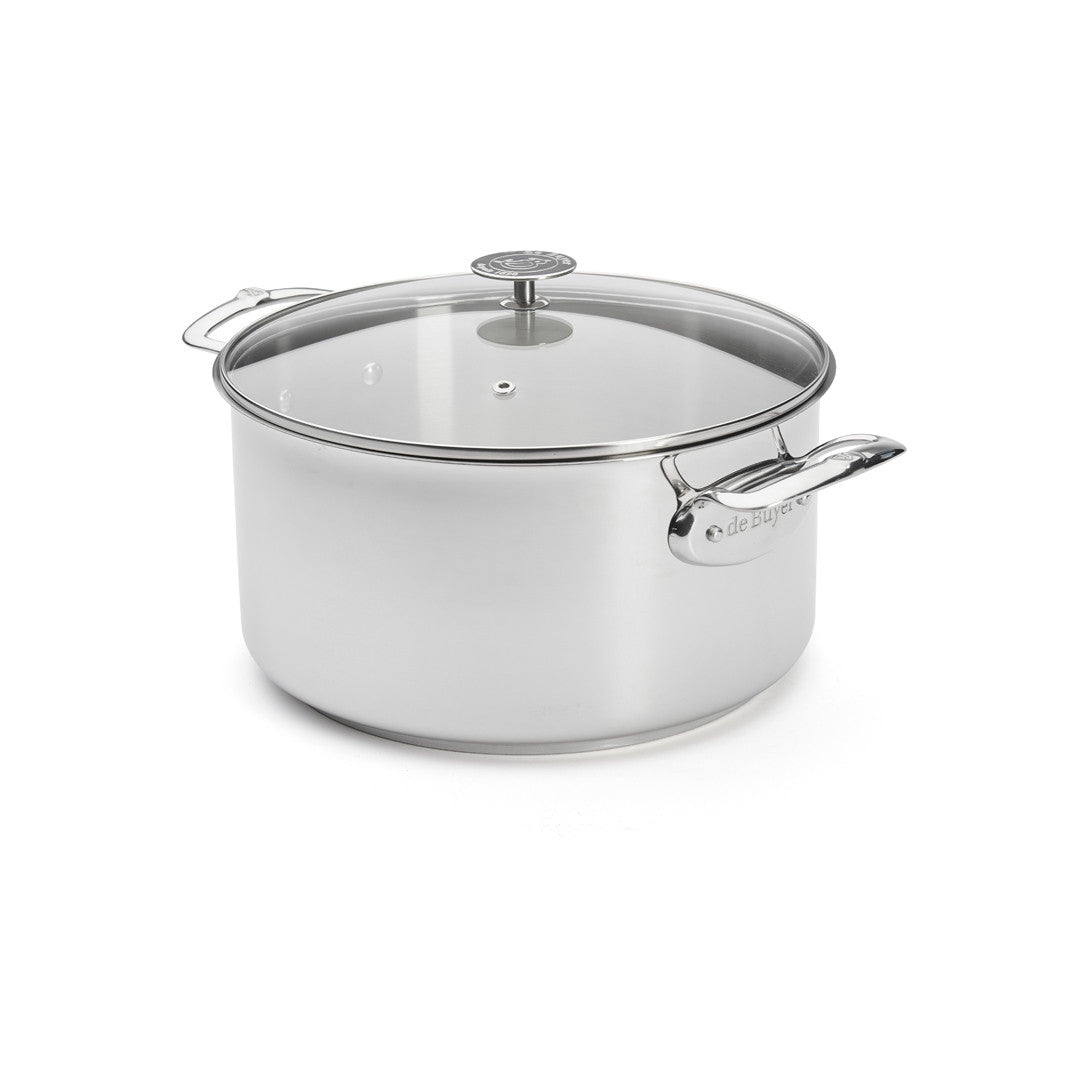 de Buyer Milady Stainless Steel Stewpot with Glass Lid 28cm