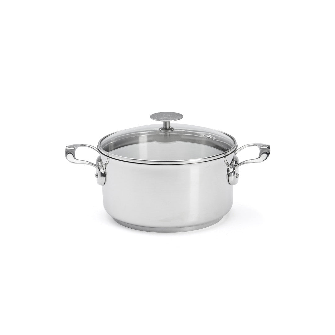 de Buyer Milady Stainless Steel Stewpot with Glass Lid 20cm