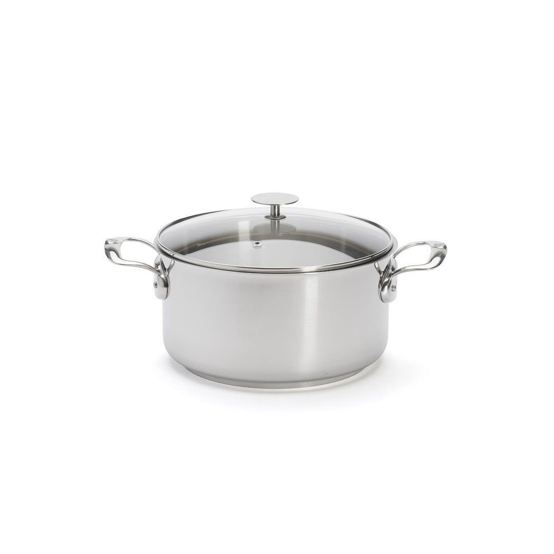 de Buyer Milady Stainless Steel Stewpot with Glass Lid 24cm
